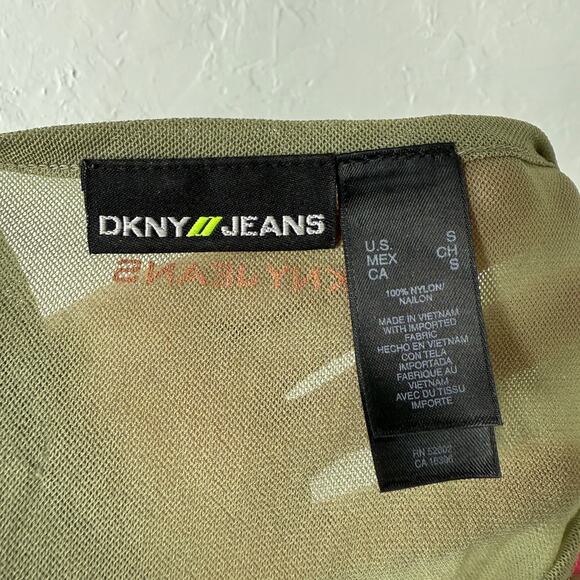 Vintage y2K DKNY Women's Shirt Small Long sleeve Floral Printed V neck Sheer QQ2 - Picture 5 of 5